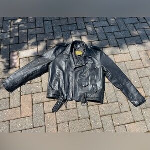 Vintage Protech Leather Apparel leather jacket, black